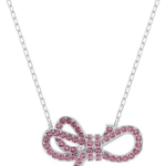 Amzimage Swarovski Lifelong Bow Pendant, Bow, Pink, Rhodium Finish 31xpywzmzul. Ac .jpg